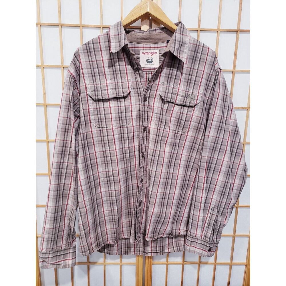 Wrangler Premium Quality Flannel Button Up Country Shirt Size XL 100% Cotton